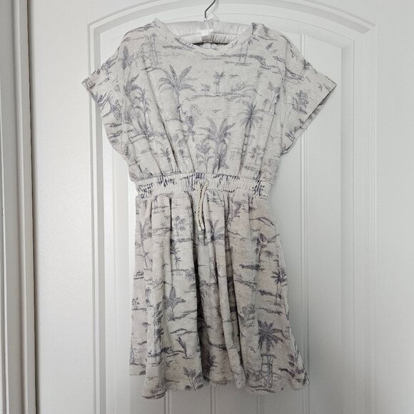 Sale 🎉🥳 4/$25 or $10Zara Girls Terry Cloth Palm Tree Cover-up Dress - Picture 1 of 5